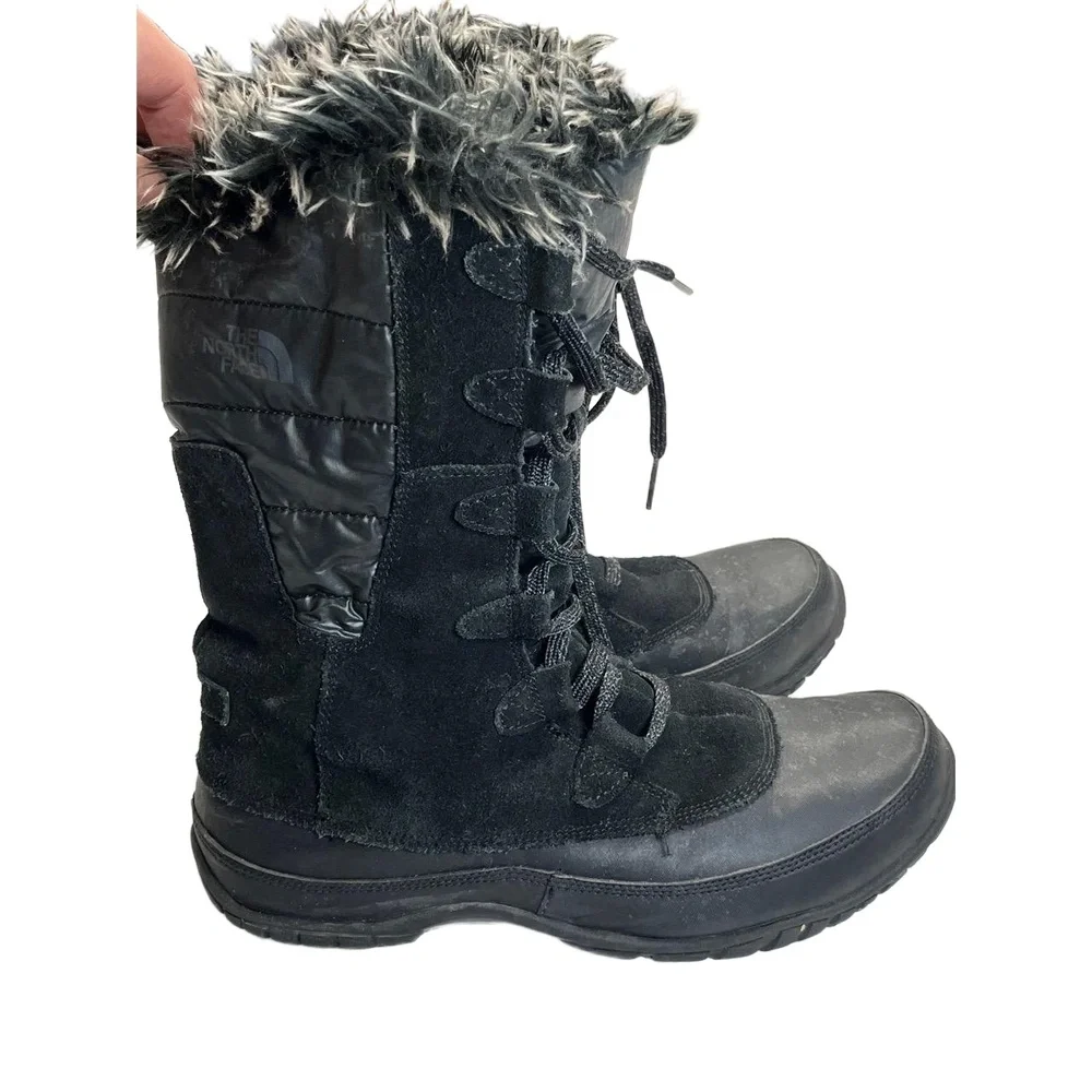 The North Face Women's Black PrimaLoft Insulated Lace Up‎ Winter Boots Size 9